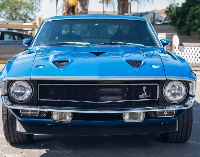 A Rare 1970 Acapulco Blue Shelby Mustang GT350 with Low Mileage Goes Up for Auction